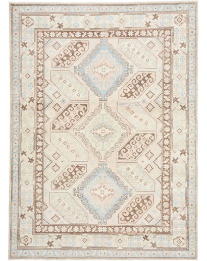 Tappeto Kazak Afghanistan bianco marrone 155x209