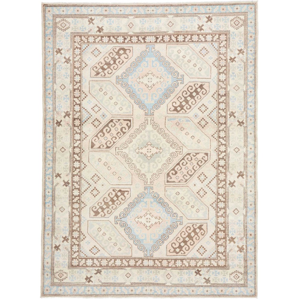 Tappeto Kazak Afghanistan bianco marrone 155x209