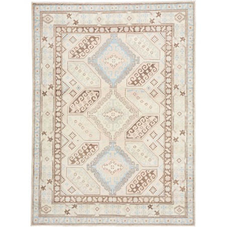 Tappeto Kazak Afghanistan bianco marrone 155x209