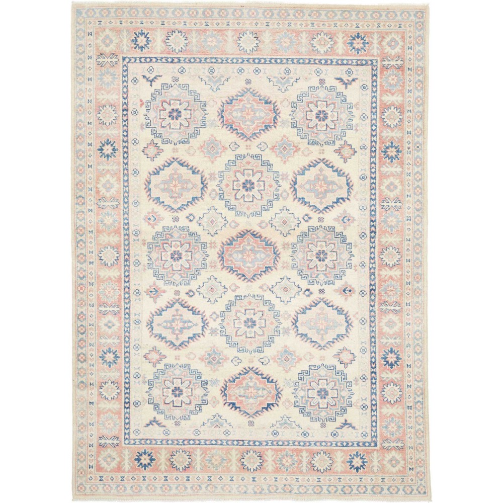 Tappeto Kazak Afghanistan bianco azzurro 151x211