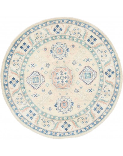 Tappeto Kazak Afghanistan bianco azzurro 150x149