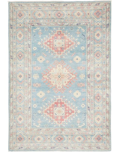 Tappeto Kazak Afghanistan bianco grigio 126x181