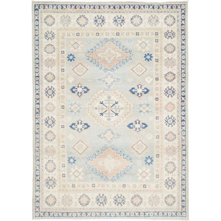 Tappeto Kazak Afghanistan bianco grigio 129x179
