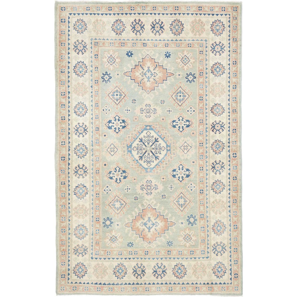 Tappeto Kazak Afghanistan bianco grigio 118x182