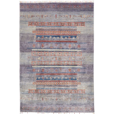 Tappeto Siva Pakistan azzurro grigio 167x248