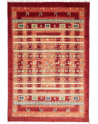 Tappeto Siva Pakistan marrone arancione 170x251