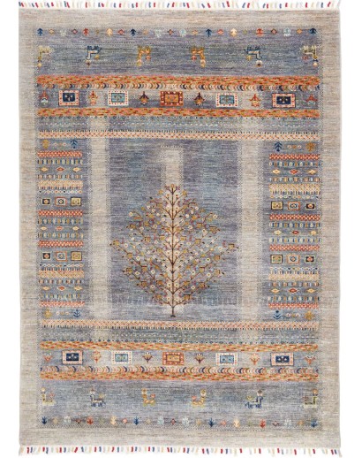 Tappeto Siva Pakistan azzurro 150x202