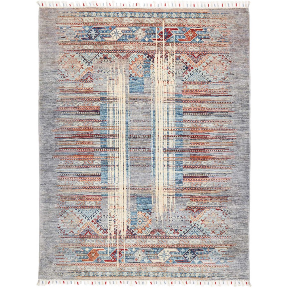Tappeto Siva Pakistan beige azzurro 148x193