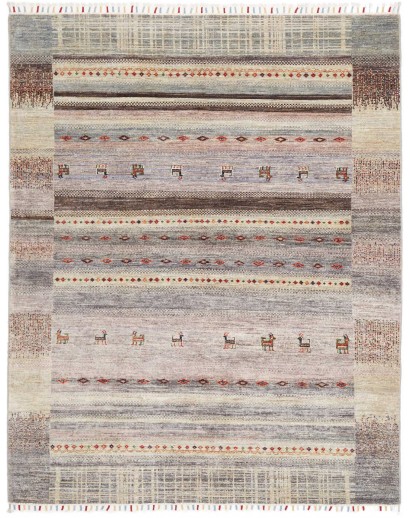 Tappeto Siva Pakistan azzurro beige 155x194