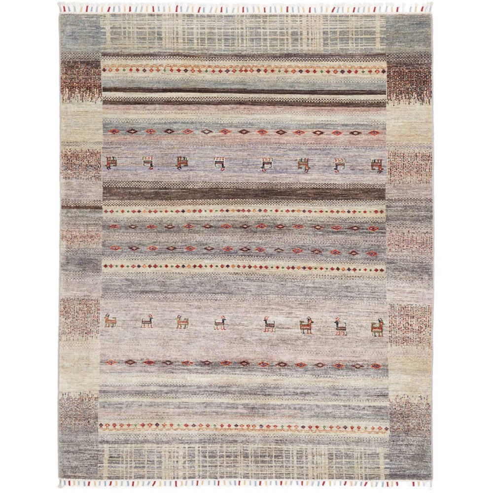 Tappeto Siva Pakistan azzurro beige 155x194