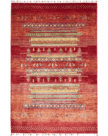 Tappeto Siva Pakistan marrone arancione 124x186