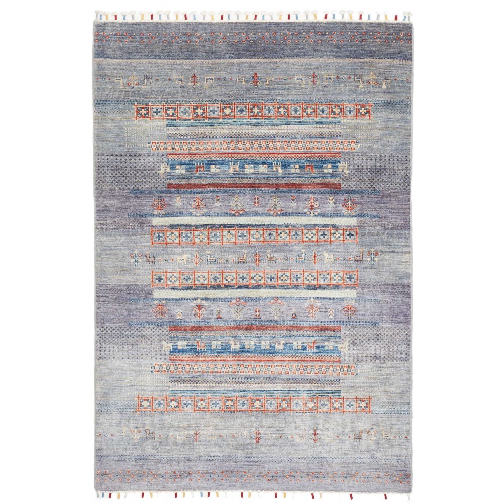 Tappeto Siva Pakistan azzurro 123x181