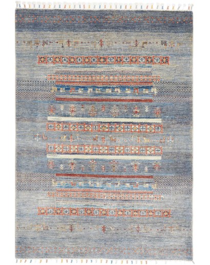 Tappeto Siva Pakistan azzurro 124x173