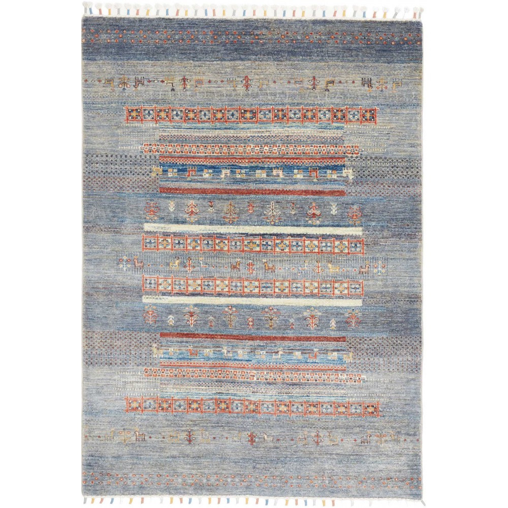 Tappeto Siva Pakistan azzurro 124x173