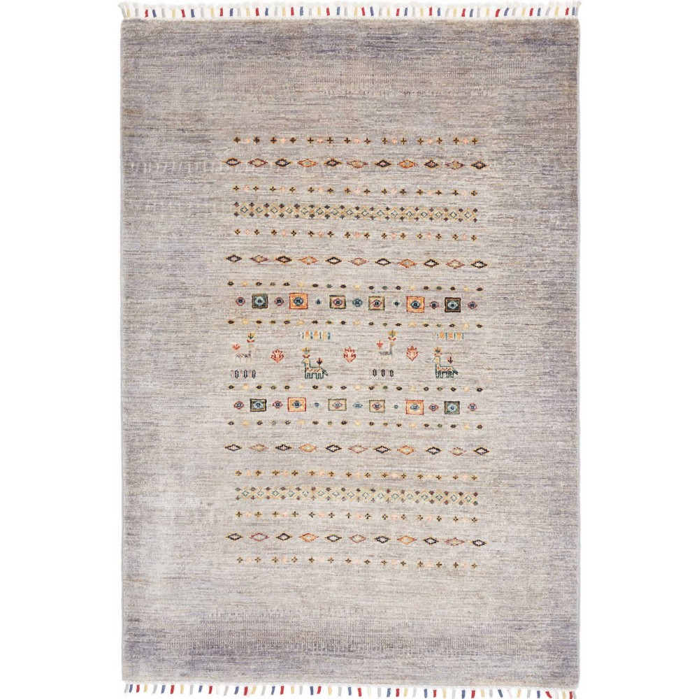 Tappeto Siva Pakistan beige grigio 124x178