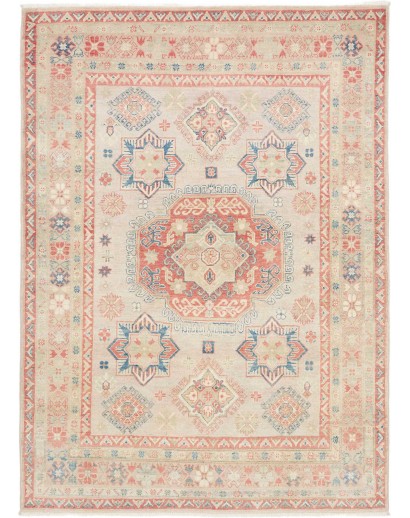 Tappeto Kazak Afghanistan beige grigio 168x234