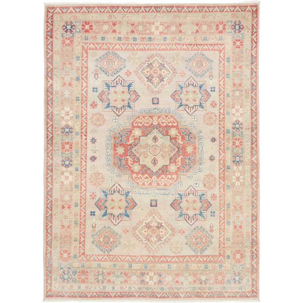 Tappeto Kazak Afghanistan beige grigio 168x234