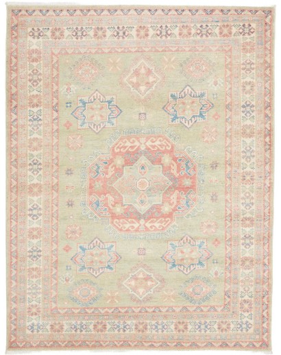 Tappeto Kazak Afghanistan bianco beige 155x196