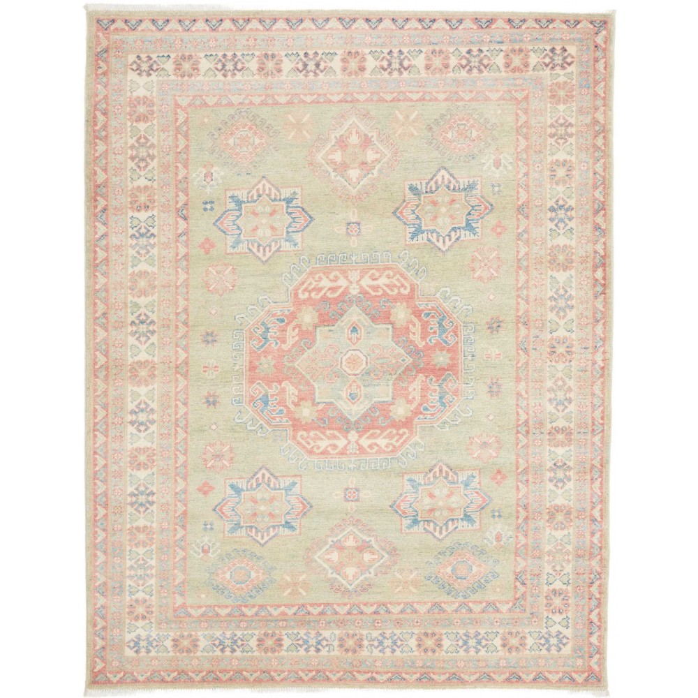 Tappeto Kazak Afghanistan bianco beige 155x196