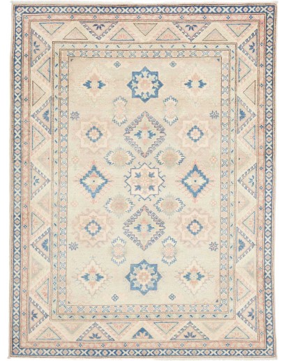 Tappeto Kazak Afghanistan bianco grigio 154x204