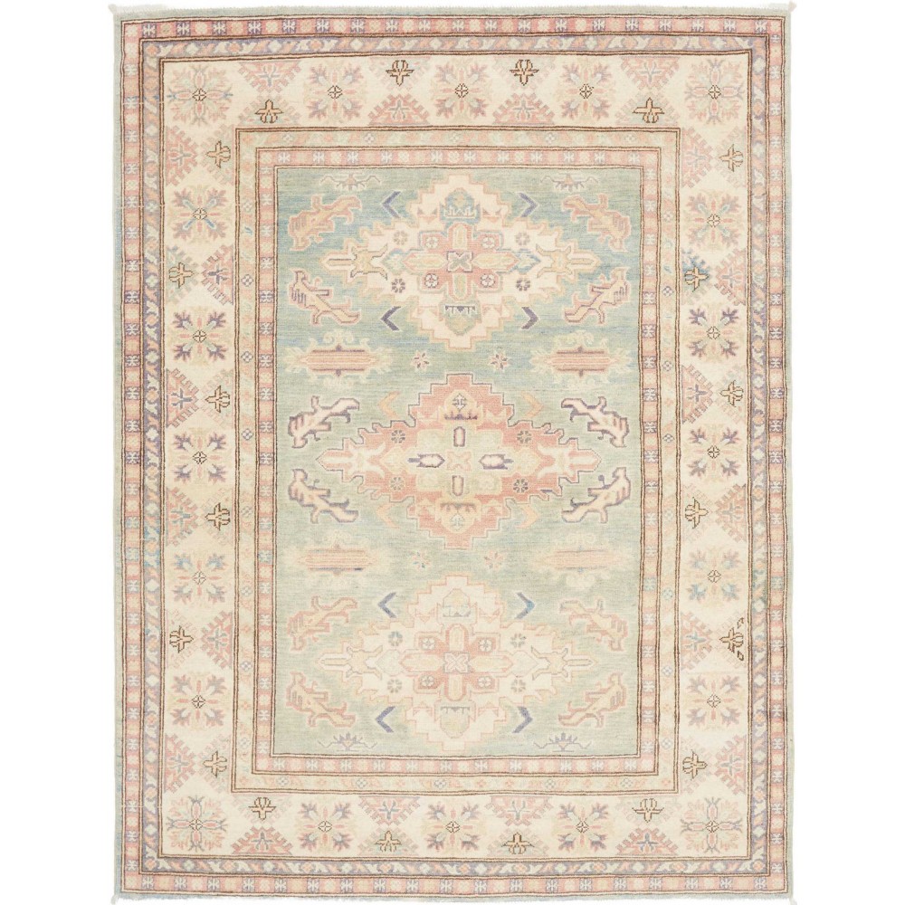Tappeto Kazak Afghanistan bianco giallo 149x195