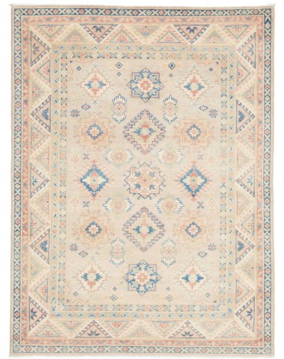Tappeto Kazak Afghanistan bianco grigio 152x203