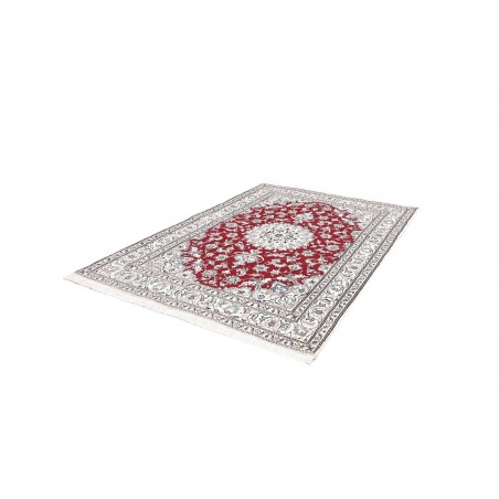 Tappeto Nain Kashmar Persia bianco marrone 167x240