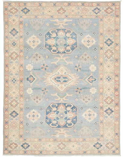 Tappeto Kazak Afghanistan beige grigio 155x203