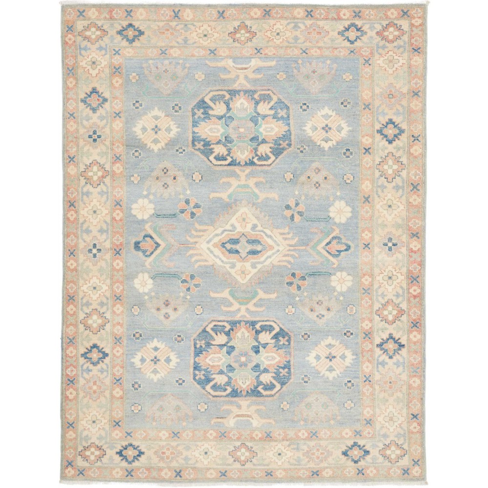 Tappeto Kazak Afghanistan beige grigio 155x203