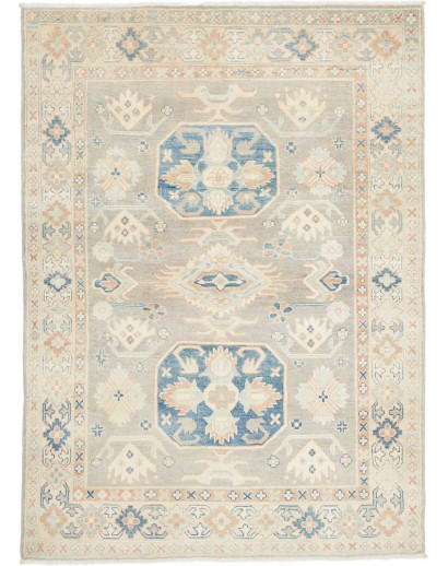 Tappeto Kazak Afghanistan bianco azzurro 150x204