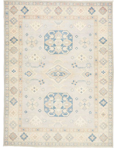 Tappeto Kazak Afghanistan bianco grigio 150x202