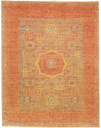 Tappeto Mamlouk Pakistan arancione beige 153x196