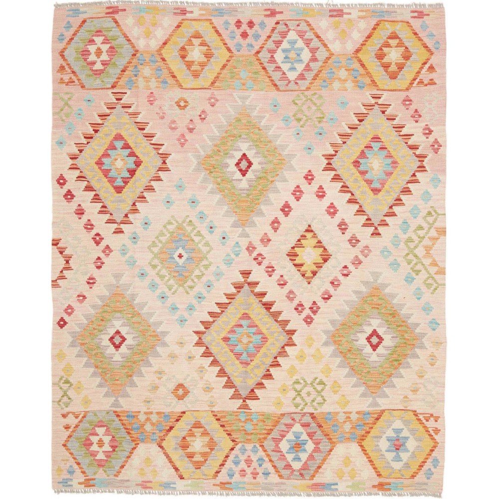 Tappeto Kilim Afghanistan giallo arancione 156x192