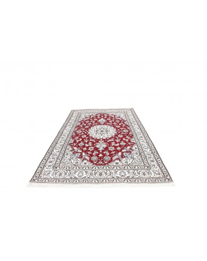 Tappeto Nain Kashmar Persia bianco marrone 167x240