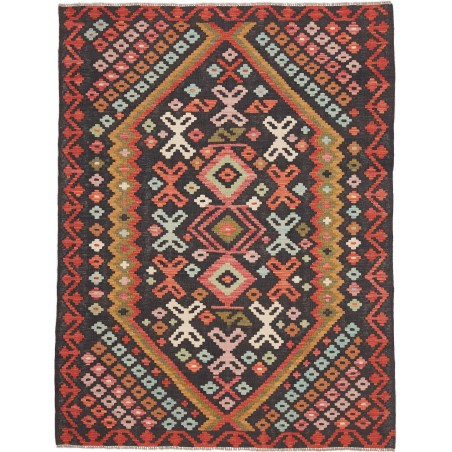 Tappeto Kilim Afghanistan grigio arancione 148x195