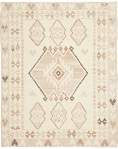 Tappeto Kilim Afghanistan bianco marrone 150x186