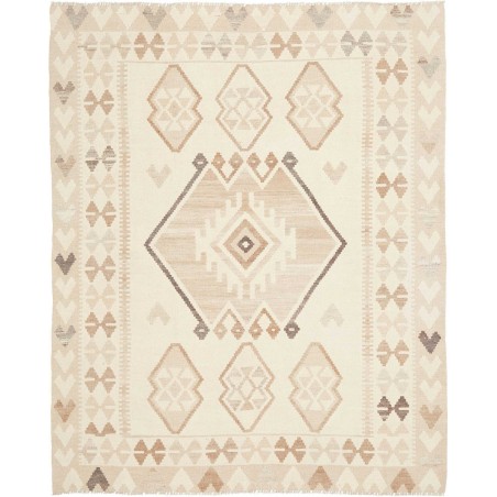 Tappeto Kilim Afghanistan bianco marrone 150x186