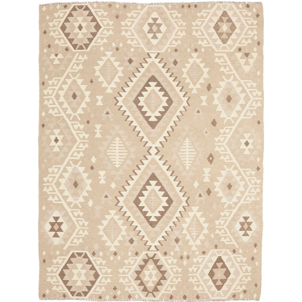 Tappeto Kilim Afghanistan giallo azzurro 154x198