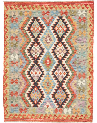 Tappeto Kilim Afghanistan marrone grigio 149x197