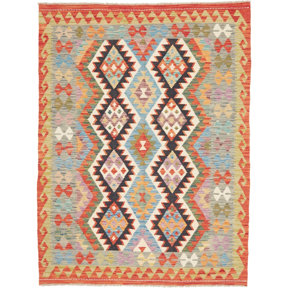 Tappeto Kilim Afghanistan marrone grigio 149x197