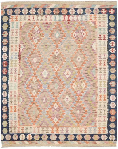 Tappeto Kilim Afghanistan marrone grigio 158x198