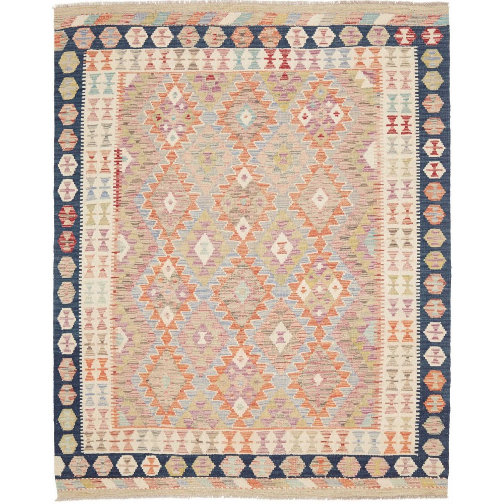 Tappeto Kilim Afghanistan marrone grigio 158x198