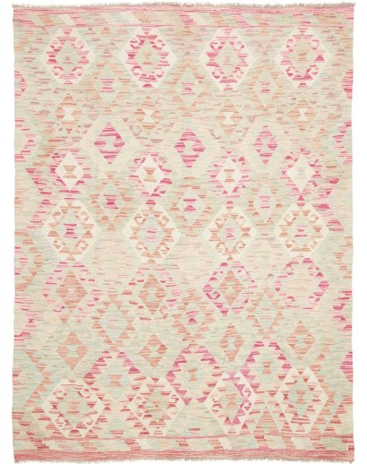 Tappeto Kilim Afghanistan giallo rosso 155x204