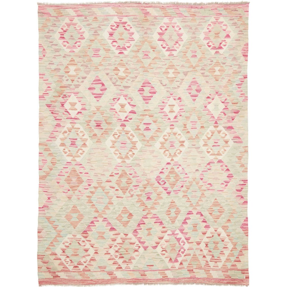 Tappeto Kilim Afghanistan giallo rosso 155x204