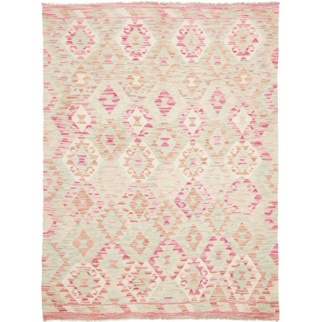 Tappeto Kilim Afghanistan giallo rosso 155x204