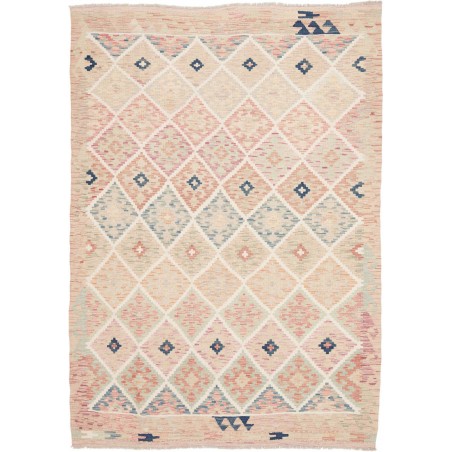 Tappeto Kilim Afghanistan giallo azzurro 150x210