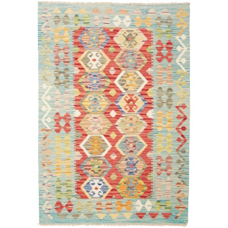 Tappeto Kilim Afghanistan beige arancione 102x143