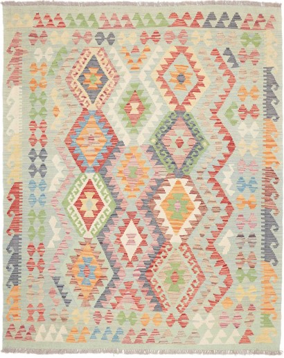 Tappeto Kilim Afghanistan beige marrone 161x195
