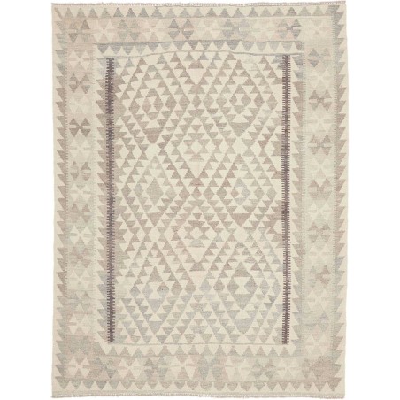 Tappeto Kilim Afghanistan beige bianco 152x201