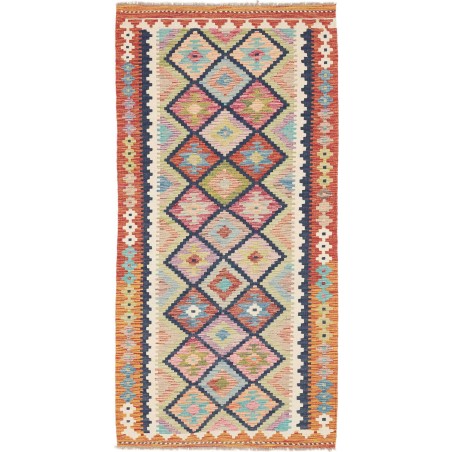 Tappeto Kilim Afghanistan marrone grigio 100x195